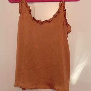 Burnt orange ruffle vici camisole